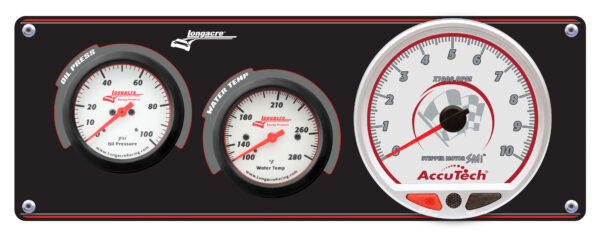 LongacreSportsman Elite 2 Gauge Panel w/Tach OP / WT - 52-46906
