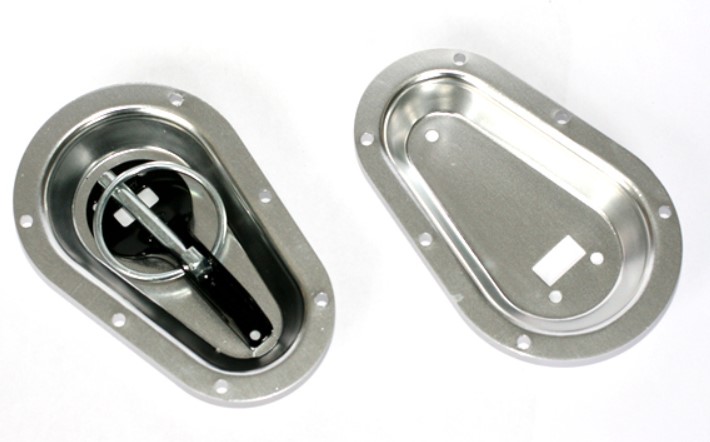 Grayston Recessed Bonnet Pin Plates - Sliver